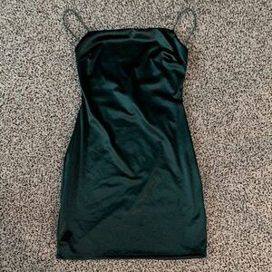 Zara Black Satin Mini Dress